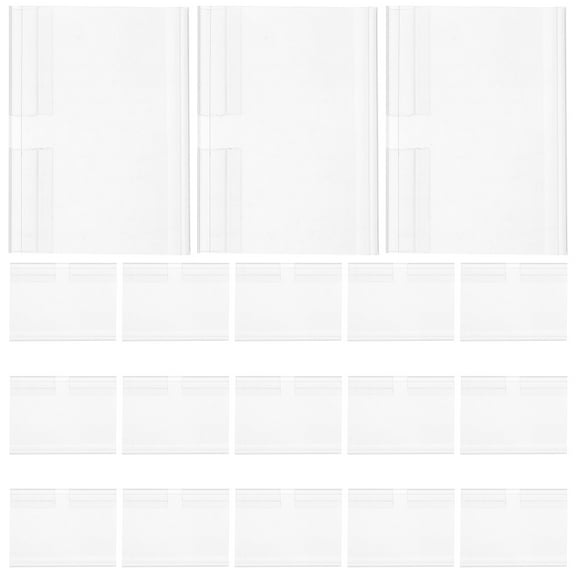 100 Pcs Price Holder Sign Display Stand Displays Holders Shelf Transparent