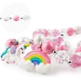 thumbnail image 1 of Conjunto de collar y pulsera HUOGUO Girls Glitter Unicorn, 1 of 4