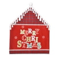 thumbnail image 1 of Advancent Cubierta de silla de Navidad con letras en inglés, accesorios de boda, funda para muebles, forma de sombrero de rejilla, funda plegable, arreglo Kits de decoración para fiestas Rojo Advancent  HA069386-02, 1 of 6