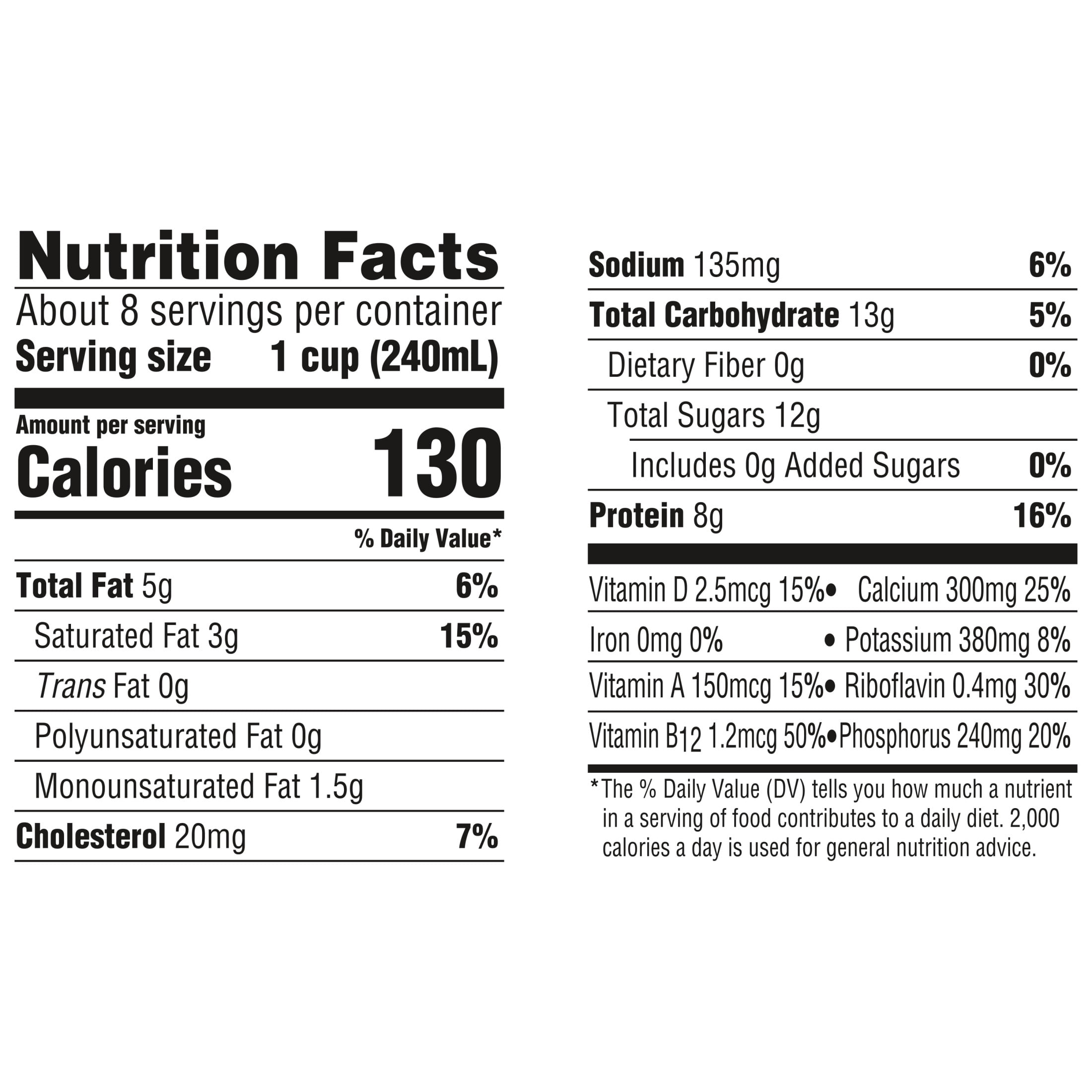 Horizon Organic Vitamin D 2 Percent Milk, Vitamin D Reduced Fat, 64 fl oz Carton