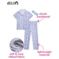 thumbnail image 3 of dELiA*s Girls' Pajama Set - 2 Piece Button Down Sleepwear Pajamas for Girls with Spa Headband (4-12), 3 of 6