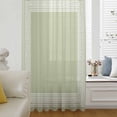 thumbnail image 6 of Sage Green Greek Key Sheer Curtains 84 Inches Long, Geometric Greece Ancient Farmhouse Geo Light Filering Curtains, Breathable Simi Curtain Privacy Drapes for Living Room Bedroom Window Treatment, 6 of 9