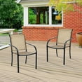 thumbnail image 2 of Costway Set of 16 Patio Dining Chairs Stackable Armrest Backrest no Assembly, 2 of 9