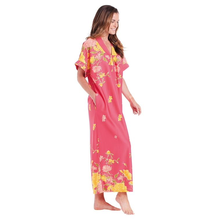 strapless open back dress Hawaiian Muumuu Ruffle Long Dress [Leilani] Red / L / Rayon