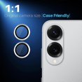 thumbnail image 3 of NORTHJO 1 Set For Samsung Galaxy S25 Edge Tempered Glass Camera Lens Film CD Veins Metal Ring Lens G, 3 of 5
