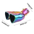 thumbnail image 3 of bbymog Accessoires Intérieurs de Voiture Gomme de Queue Modifiée Gomme de Queue en Deux Tuyaux Doubles en Forme de Cœur, 3 of 5