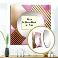 thumbnail image 3 of Designart "Gilded Chaos Patterns In Gold And Blush" Modern Geometric Square Mirror Wall Decor Modern - Large Gold Square Bathroom Mirror - Square Printed Wall Mirror Art, 3 of 5