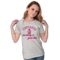 thumbnail image 4 of Cupcakes Good Idea Food Sweet Dessert Womens Slim Fit Graphic Tee Brisco Brands M, 4 of 5