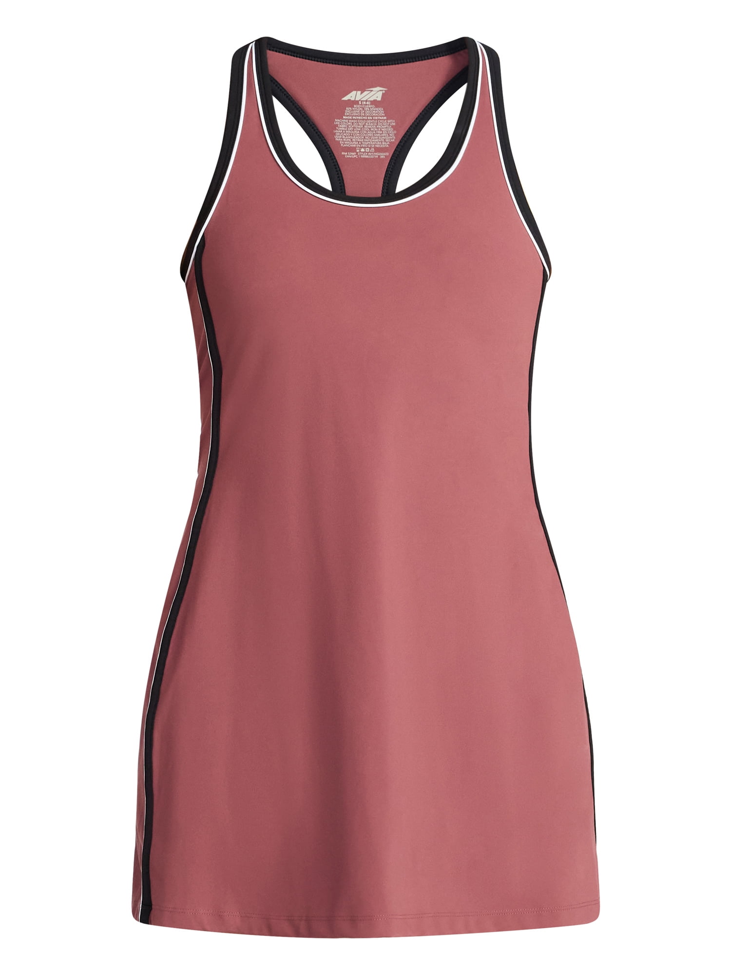 Avia Women's Piped Trim Active Dress, Sizes XS-4X