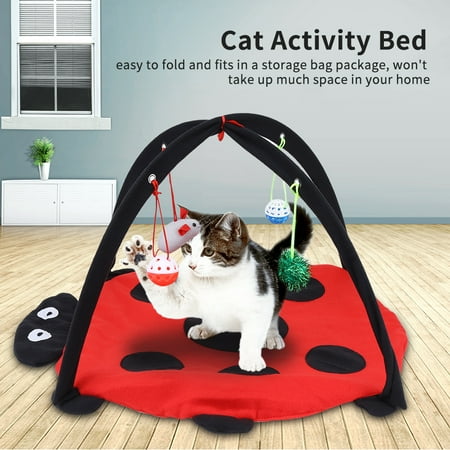 Topincn Tente De Jeu Pour Chat Tapis De Jeu Pour Chat Lit Multifonctionnel Pour Animaux De Compagnie Pour Tente De Jeu Pour Chat Avec Boules Suspendues Walmart Canada