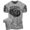 T-Shirt Heather Grey Branded, variant on Gymish Old School Workout T-Shirt for Men, Funny Gym Shirt, Lifting Tee, Deadlift Shirt, Men's Athletic Top, Warm Grey with Sleeve Logo, Small