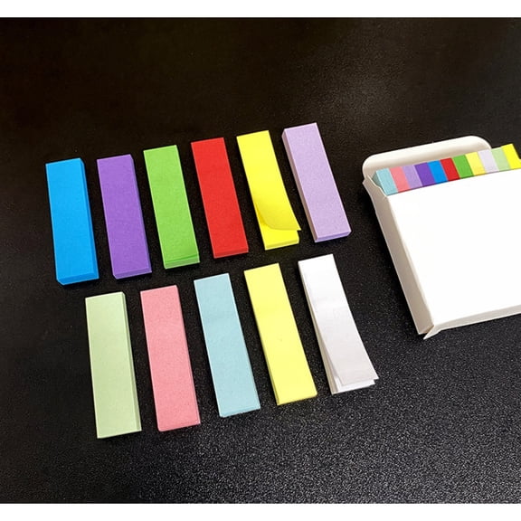 Sticky Notes 550 Sheets Index Sticker Mini 11 Color Bulk Sticky Notes（1.9×0.51in）