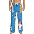 thumbnail image 2 of Kdxio Cute Dogs Print Men's Sleep Pajama Pant Lounge Pants with Pockets, 2 of 8