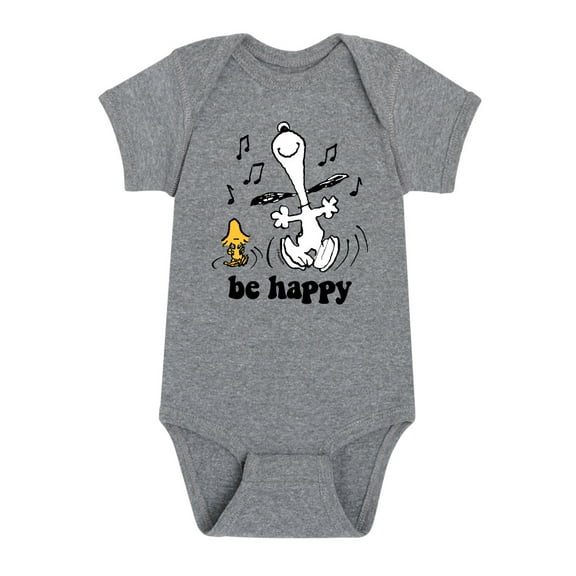 Peanuts - Snoopy & Woodstock Dance Happily - Infant Baby One Piece