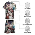 thumbnail image 3 of Kids Harley Quinn Athletic T-Shirt And Mesh Shorts Outfit Set Mesh Clothing Set for Boys, 3 of 7