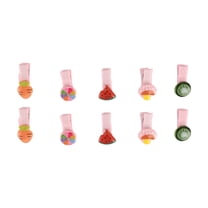 10 Pcs Cute Mushroom Watermelon Hair Clips for Girls Pink Orange Green Red