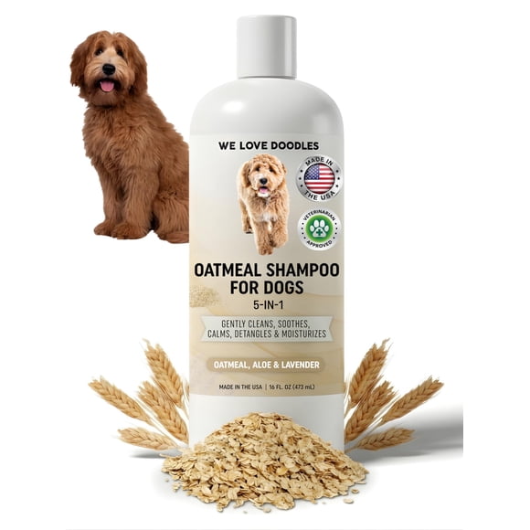 Shampoo para perros We Love Doodles con avena, aloe y lavanda 473 ml