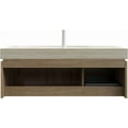 thumbnail image 6 of 48 inch Bathroom Vanity with Sink, Wall Mounted Bathroom Vanities with Drawer and 2 Doors, Roma Travertine-Pattern Countertop and Ceramic Basin, Pre-Assembled, 6 of 6