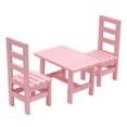 thumbnail image 2 of 1/6 Dollhouse Miniature Dining Table Chairs Furniture Decor Pink, 2 of 6