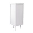 thumbnail image 4 of 22.56'' Floor Cabinet White, With Tempered Glass & 3 , For Living Room, Bedroom, Bathroom, Attractive Door - Practical Stylish Build, 4 of 6