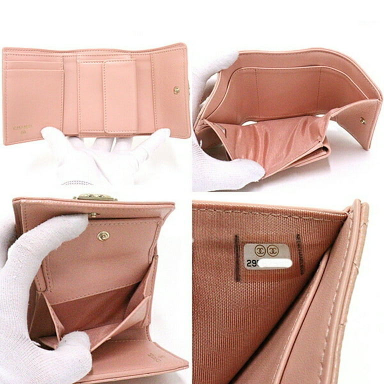 Pre-Owned CHANEL Chanel Trifold Wallet Boy Matelasse Cocomark Grained  Calfskin A84068 Brown Beige Pink (Like New) 