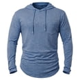 thumbnail image 6 of HAYIMI Men Solid Color Hooded Sweatshirt Casual Long Sleeve Comfortable Streetwear Soft Lined Warm Shirts Everyday Oversized Leisure Tops Streetwear, 6 of 6