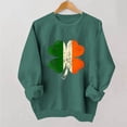 thumbnail image 1 of TaTaai Women St Patrick's Day Printed Crew Neck Sweatshirt Long Sleeve Top Ladies Casual Loose Fit No Hood Pullover Spring Daily Commute Street Wear Soft Comfortable Machine Washable Top Gift, 1 of 6