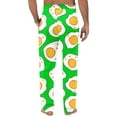 thumbnail image 4 of YLSDY Men's Lightweight Lounge Pants with Fun Egg Print Elastic Waist Breathable Casual Stylish Pajama Pants Green XXL, 4 of 5