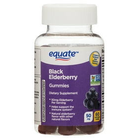Equate Black Elderberry Gummies, Immune Health Support, 60 Count