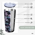 thumbnail image 5 of KLL Love Butterflies Stainless Steel Vacuum Insulated Coffee Cup 20 oz Lids and Straws,Insulated Travel Mug Water Cup with Leak-Proof Straw Lid & Flip Lid, 5 of 8
