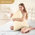 thumbnail image 3 of Fundas de almohada de seda INFINIXSO, tamaño estándar, 2 unidades, color marfil, 3 of 8