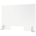 thumbnail image 3 of Portable Transparent Acrylic Protection Shield Sneeze Guard Cough Respiratory Droplets Barrier Guard Counter Protection Shield with Cutout Free standing for Desk and Countertops, 3 of 4
