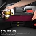 thumbnail image 3 of Grofry Seat Organizer，Car Seat Gap Filler Organizer Storage Box，with Cup Holder Large Capacity Multi-compartment Universal Car, 3 of 8