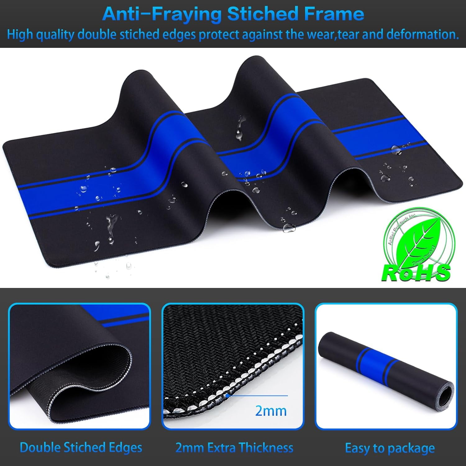 Extended Large Computer Mouse Pad 31.5x15.7inch Full Desk Mat NonSlip Base Perfect for Gaming, Office, and Home Includes Keyboard Support