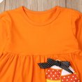 thumbnail image 3 of Qiylii 2 Pcs Kids Girls Halloween Suit,Long Sleeve Ruffle Hem Pullover,Trousers, 3 of 8