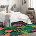 thumbnail image 4 of Tropical Leaf Rug 5x6 Area Rugs for Bedroom Living Room, Jungle Botanical Area Rug, Love Heart Carpet Machine Washable Non-Slip Large Rug, Soft Low Pile Area Rug, Indoor Decorative Rug G&n48, 4 of 7