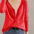 thumbnail image 1 of V-Neck Mid-Length Thin Sweater Cardigan Pure Color Spring Summer Breathable Stretchable Open Front Knitted Vest Women's Fashion, 1 of 5