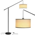 thumbnail image 1 of Brightech Hudson 2 Contemporary Hanging Arc Floor Lamp with LED Bulb, Black, 1 of 12