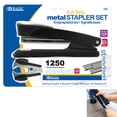 thumbnail image 2 of BAZIC Metal Stapler Set Refill Remover Office Desktop 1250 Staples Standard, 2 of 5