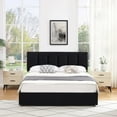 thumbnail image 2 of VECELO Queen Size Storage Bed Frame with 4 Drawers, Upholstered Platform Bed Frame with Adjustable Headboard, Wood Slat Support/Easy Assembly, Black, 2 of 10
