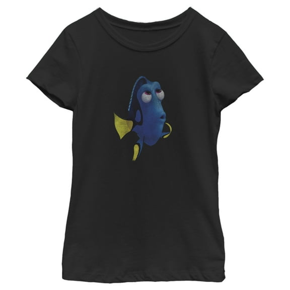 Girl's Finding Dory Have A Merry Something  Graphic Tee Black Medium