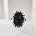 thumbnail image 2 of Natural Black Tourmaline Ring, Raw Black Tourmaline Ring, October Birthstone, Designer Band, 925 Sterling Silver, Womens Ring, Christmas, Thanksgiving, Handmade, Statement Jewelry, Gemstone Ring, 2 of 6
