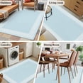 thumbnail image 6 of Sky Blue Greek Key Large Area Rugs for Bedroom Living Room, Soft Non Slip Carpet Bedside Rug, Geometric Greece Ancient Farmhouse Geo Rectangular Floor Cover Kitchen Accent Rug 2.7'x5' for Office, 6 of 9