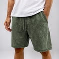 thumbnail image 2 of PIMSSY Men Shorts Fashion Washed Distressed Loose Fit Drawstring Shorts Summer Casual Cropped Shorts Solid Color Outdoor Male Leisure Bottoms, 2 of 4