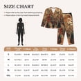 thumbnail image 4 of Salouo Majestic Cosmic Lion Pattern Women's Pajamas Set Long Sleeve Button Down Sleepwear Soft Pj Lounge Sets for women 2 Piece Pjs Set with Long Pants-Small, 4 of 7