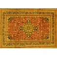 thumbnail image 1 of Ahgly Company Indoor Rectangle Medallion Yellow Traditional Area Rugs, 6' x 9', 1 of 4