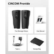 CINCOM Cordless Leg Massager with Heat & Air Compression, Rechargeable Calf Massager for Circulation, Pain & Edema Relief, Wireless Leg Compression with Auto-Off Timer