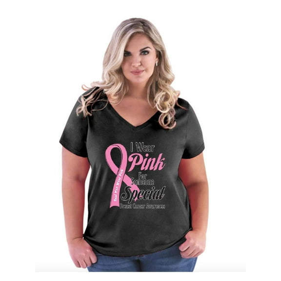 IWPF - Women's Plus Size V-neck T-Shirt - I Wear Pink for Someone Special