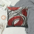 thumbnail image 2 of QZHH  Throw Pillow Covers Gray Black Red Floral Retro Bold Grey Spiral Crimson White Stripe Brick Decorative Pillow Cases Home Decor Square Pillowcases, 2 of 5