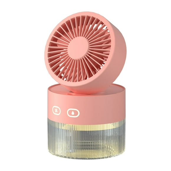 Binwennn Twin Window Fans Windows Fans Mini Small Fan Desktop Fan Turbine Foldable Cool Wind Humidification Spray Fan Practical Small Fan Functional Humidifier Fan (Rechargeable)